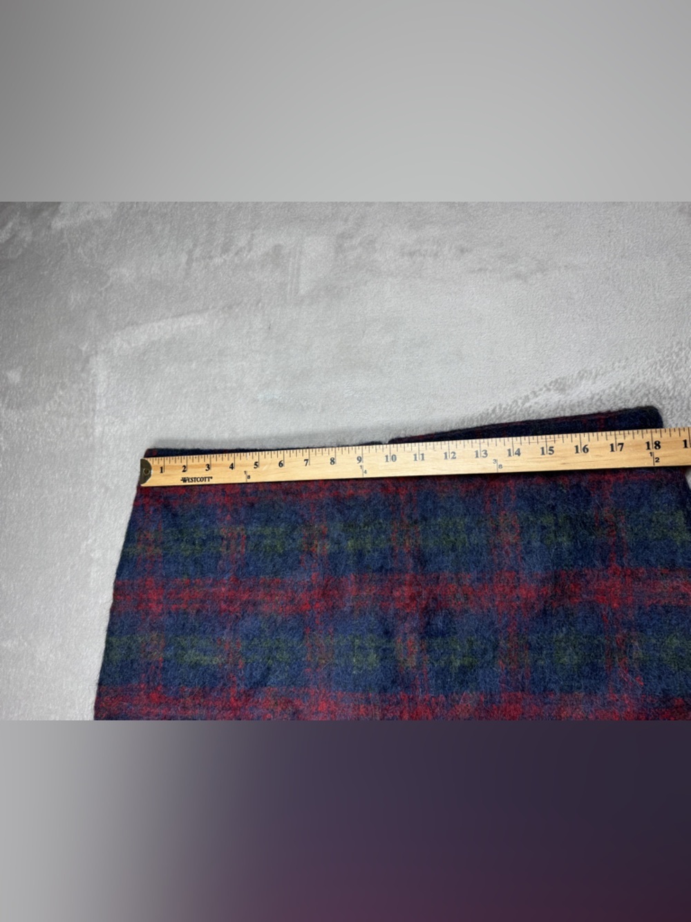 Talbots Wool Alpaca Blend Plaid Red Green Blue Straight Academia Mini Skirt 16 - Picture 6 of 15